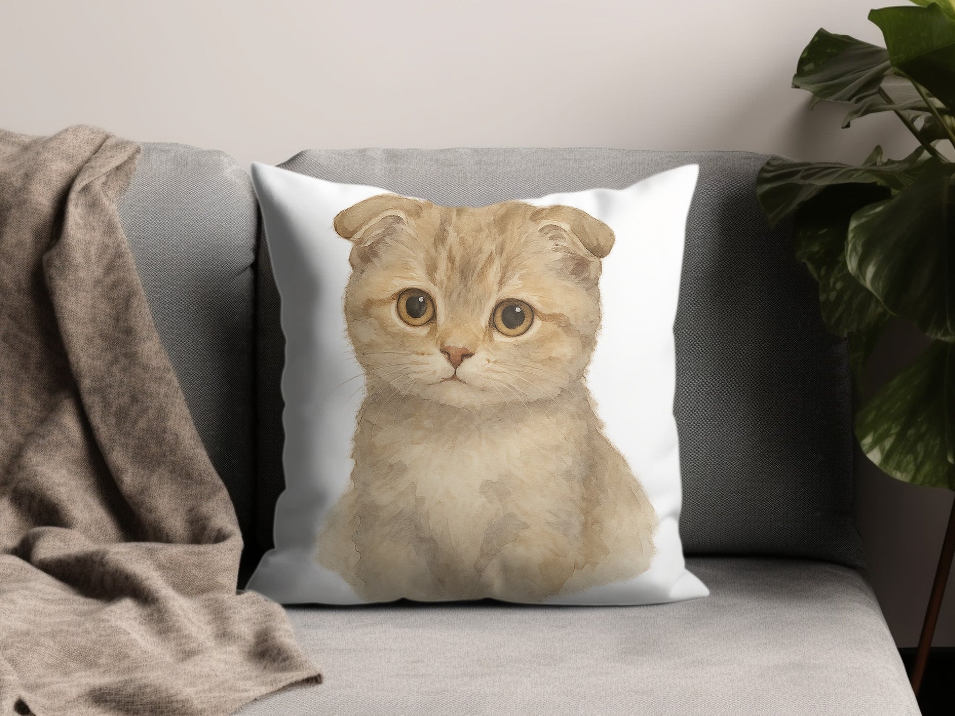 Adorable Kitten Print Throw Pillow Home Decor product type
