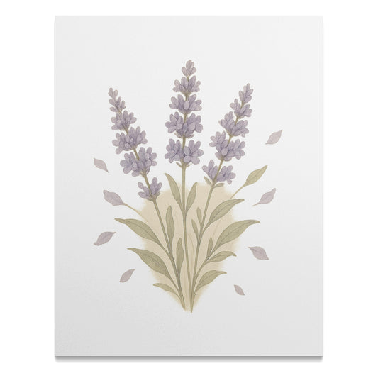 Beautiful Lavender Floral Design Canvas Art product