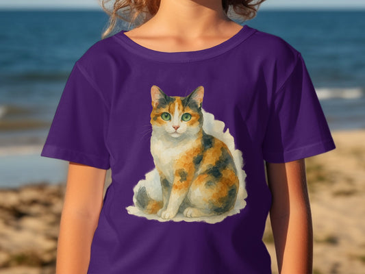Colorful Cat Art Design for Casual Shirt product type