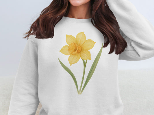 Bright Yellow Daffodil Graphic Long Sleeve Product Type