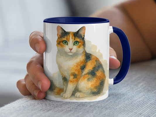Charming Multicolored Cat Artwork on White Mug product