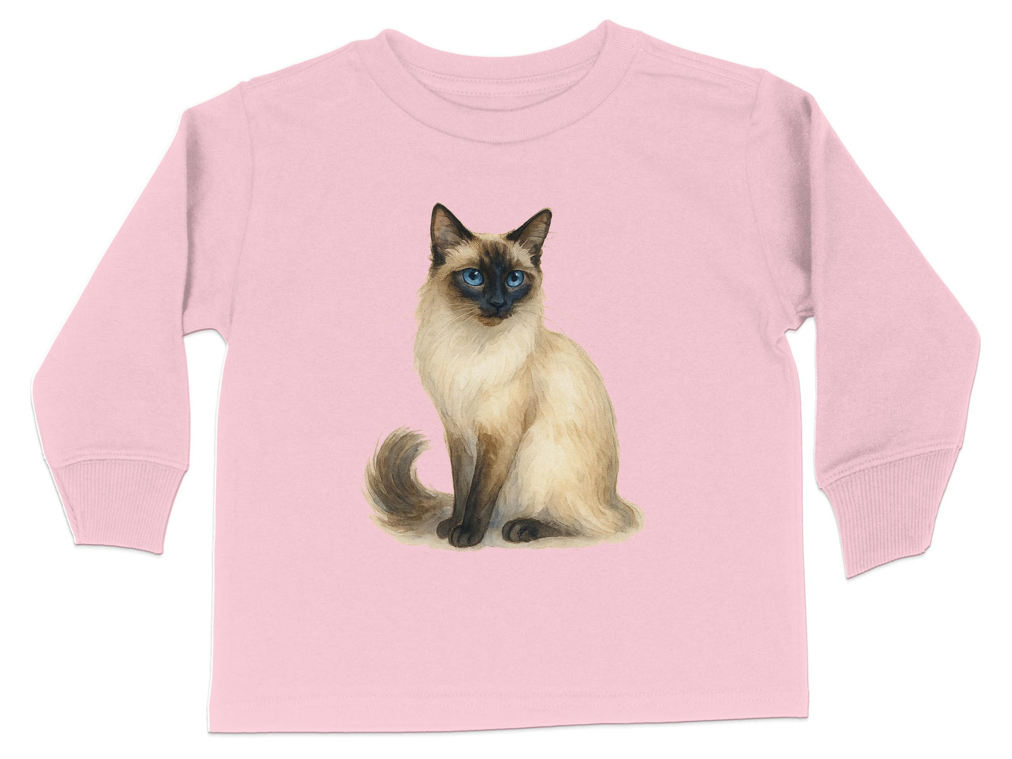 Cute Pink Toddler Shirt with Siamese Cat print product type