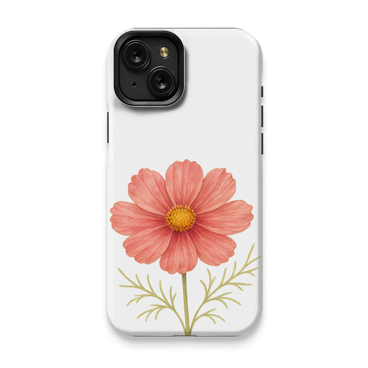 Pink Floral Design iPhone Case Durable Protective product