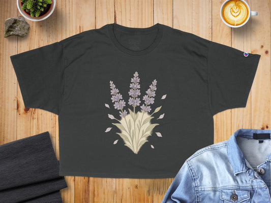 Floral Lavender Print Short-Sleeve Graphic Tee product