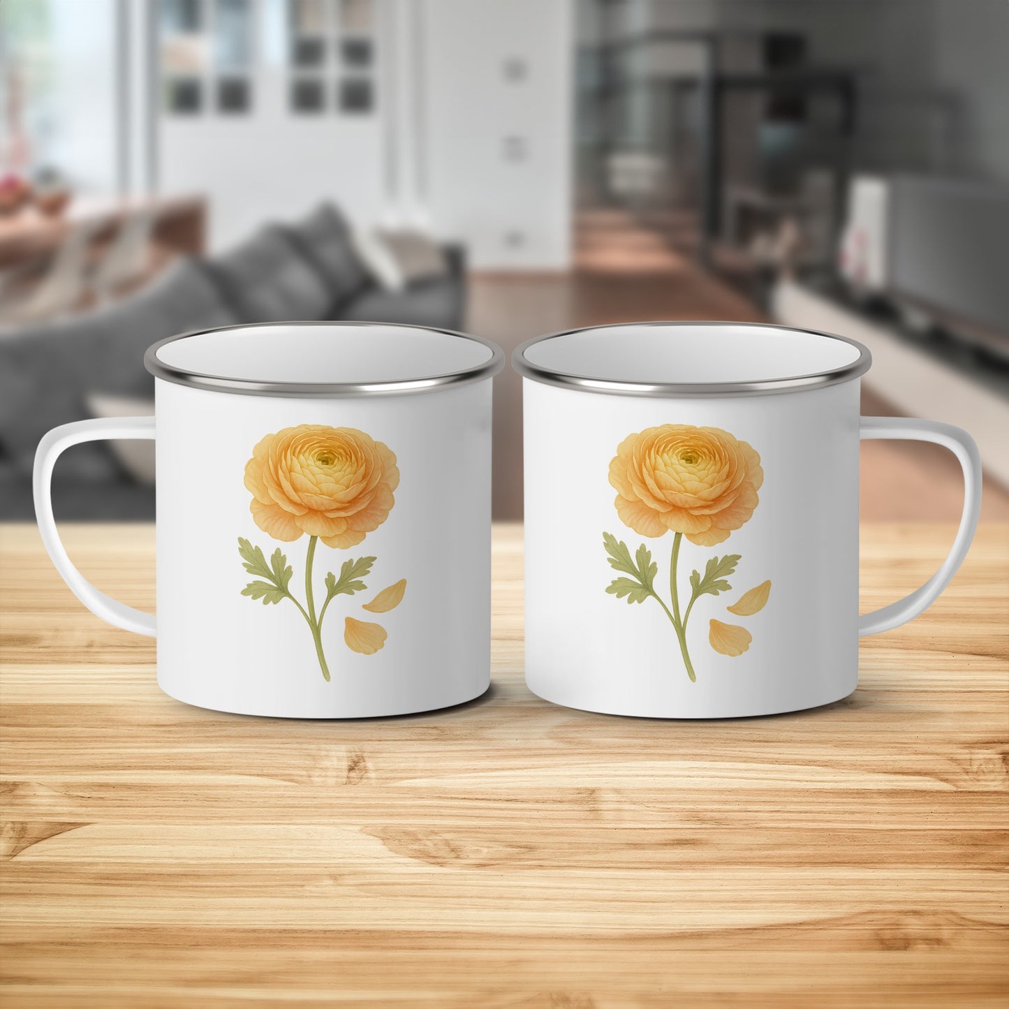 Beautiful Yellow Blossom Design Printed Mug product