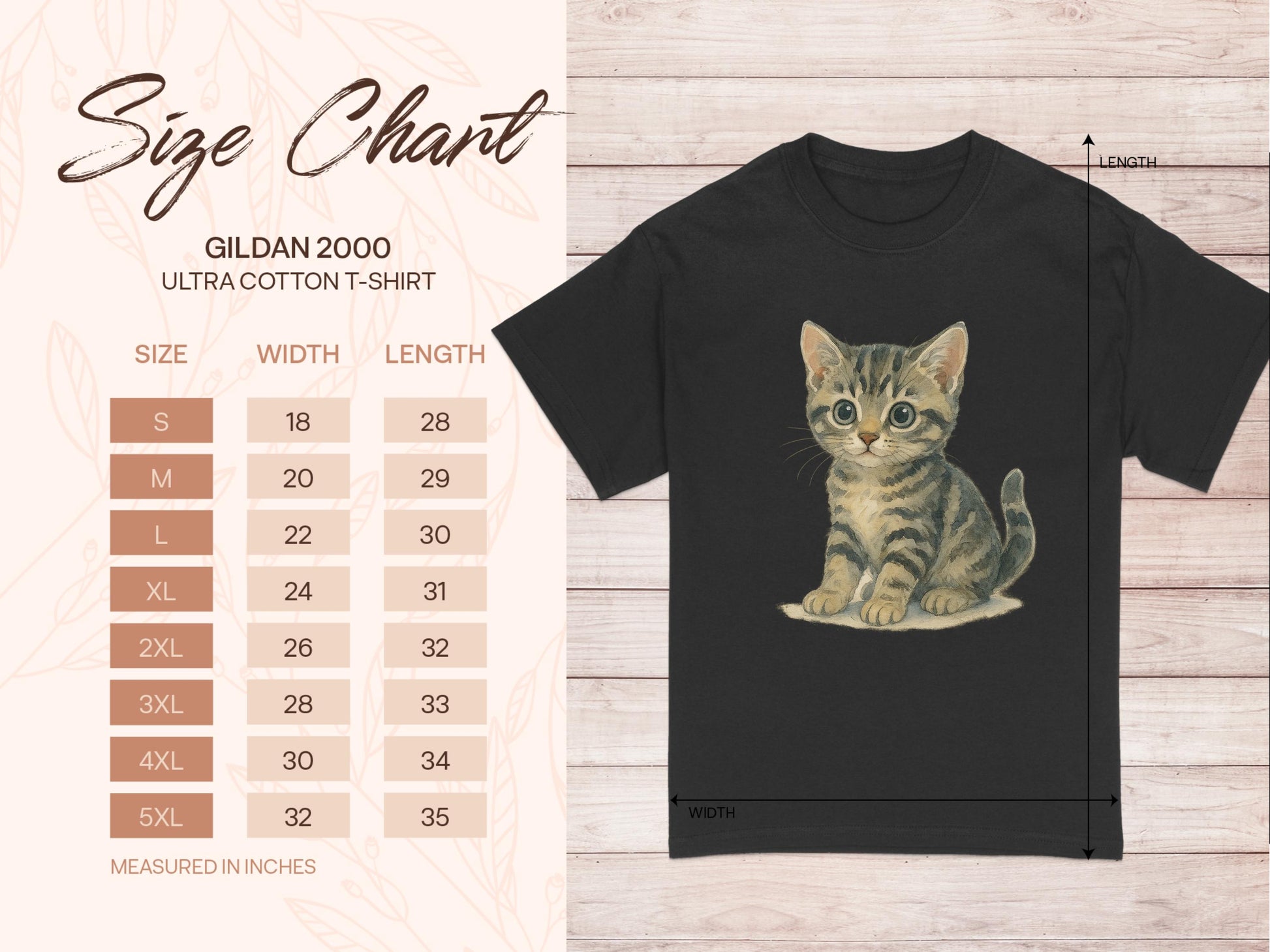 Adorable Kitten Graphic on Ultra Cotton T-Shirt product type