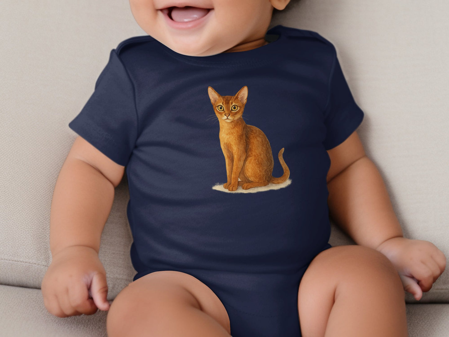 Cute Baby Onesie with Adorable Cat Design product type