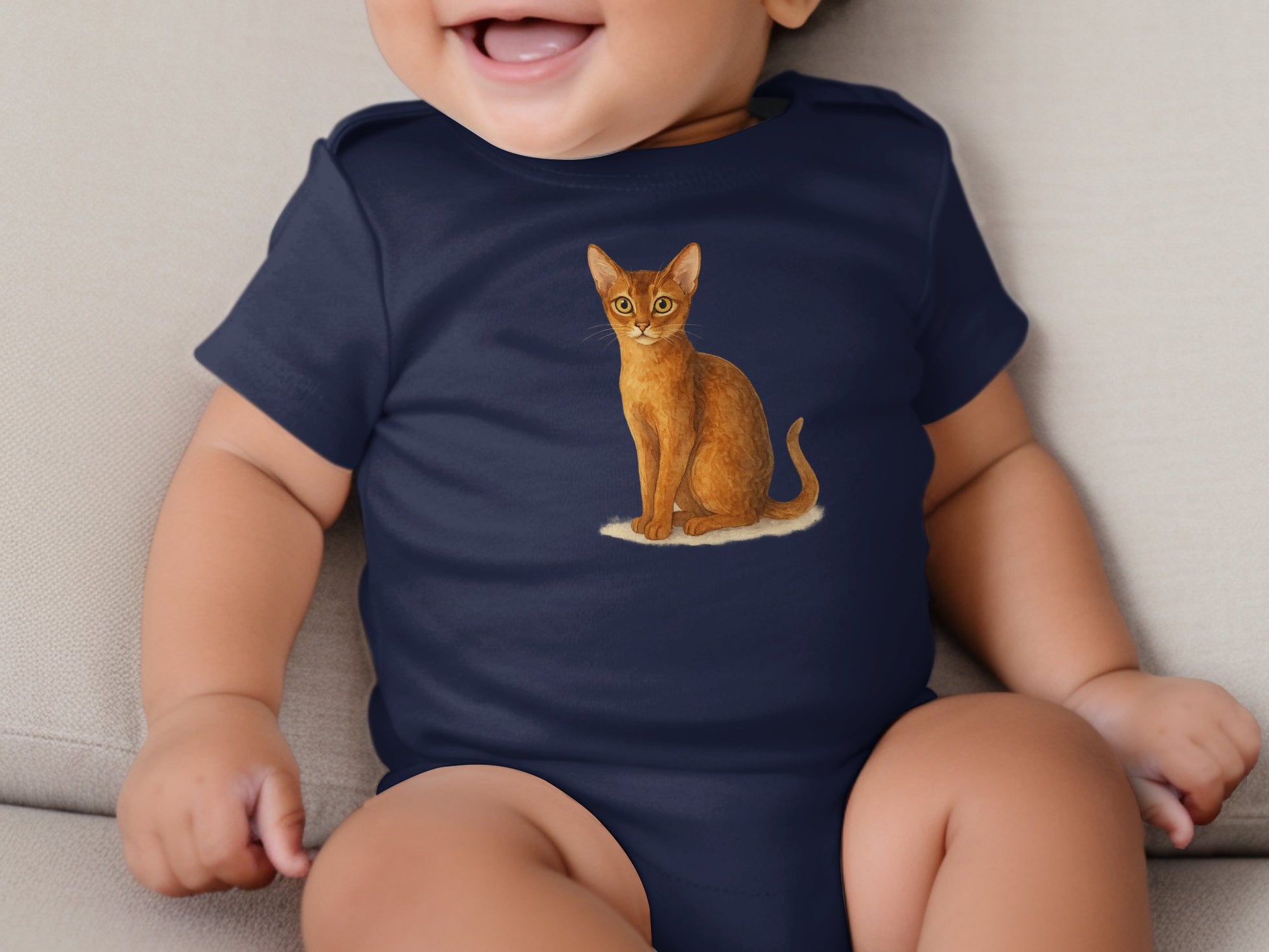 Cute Baby Onesie with Adorable Cat Design product type