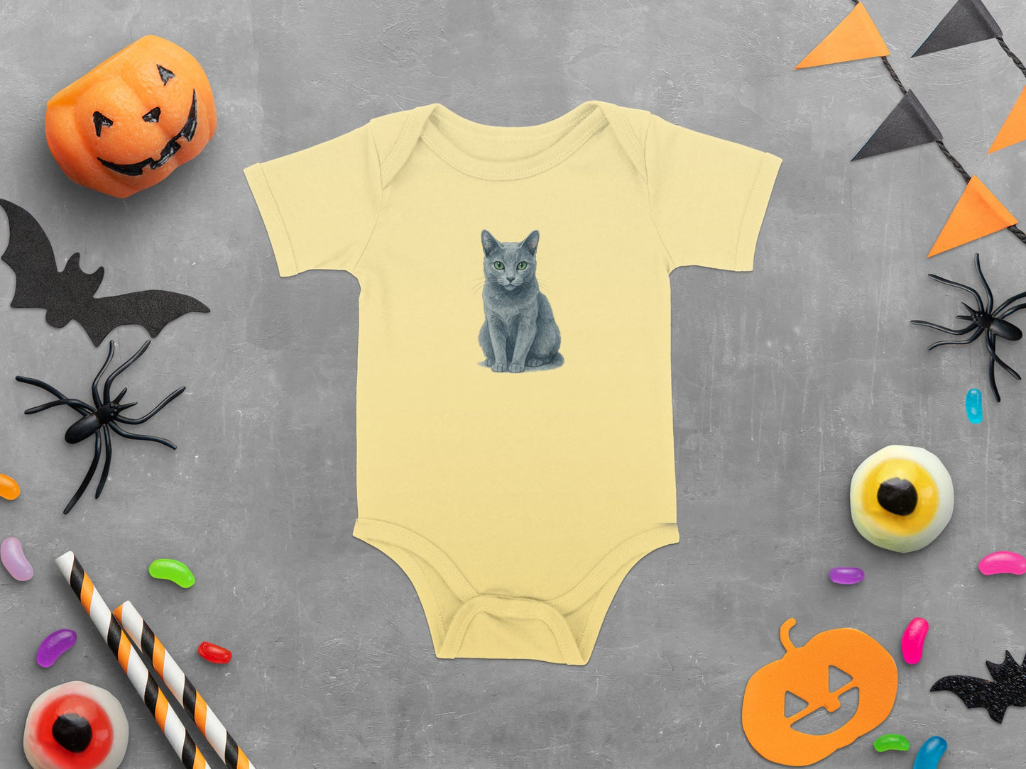 Halloween Cat Printed Infant Baby Onesie Bodysuit product