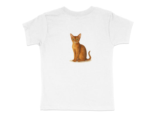 Cute Cat Illustration on White T Shirt product type