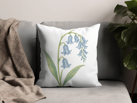 Bluebell Floral Design Square Pillow product type
