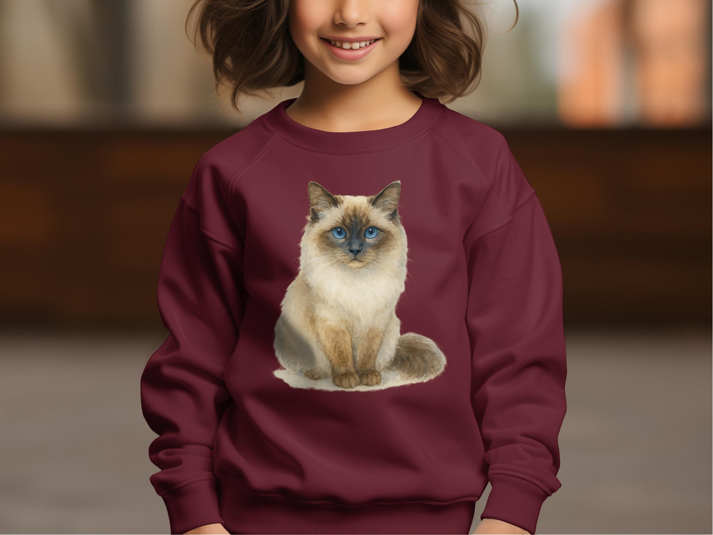 Adorable Cat Design Kid's Sweatshirt product