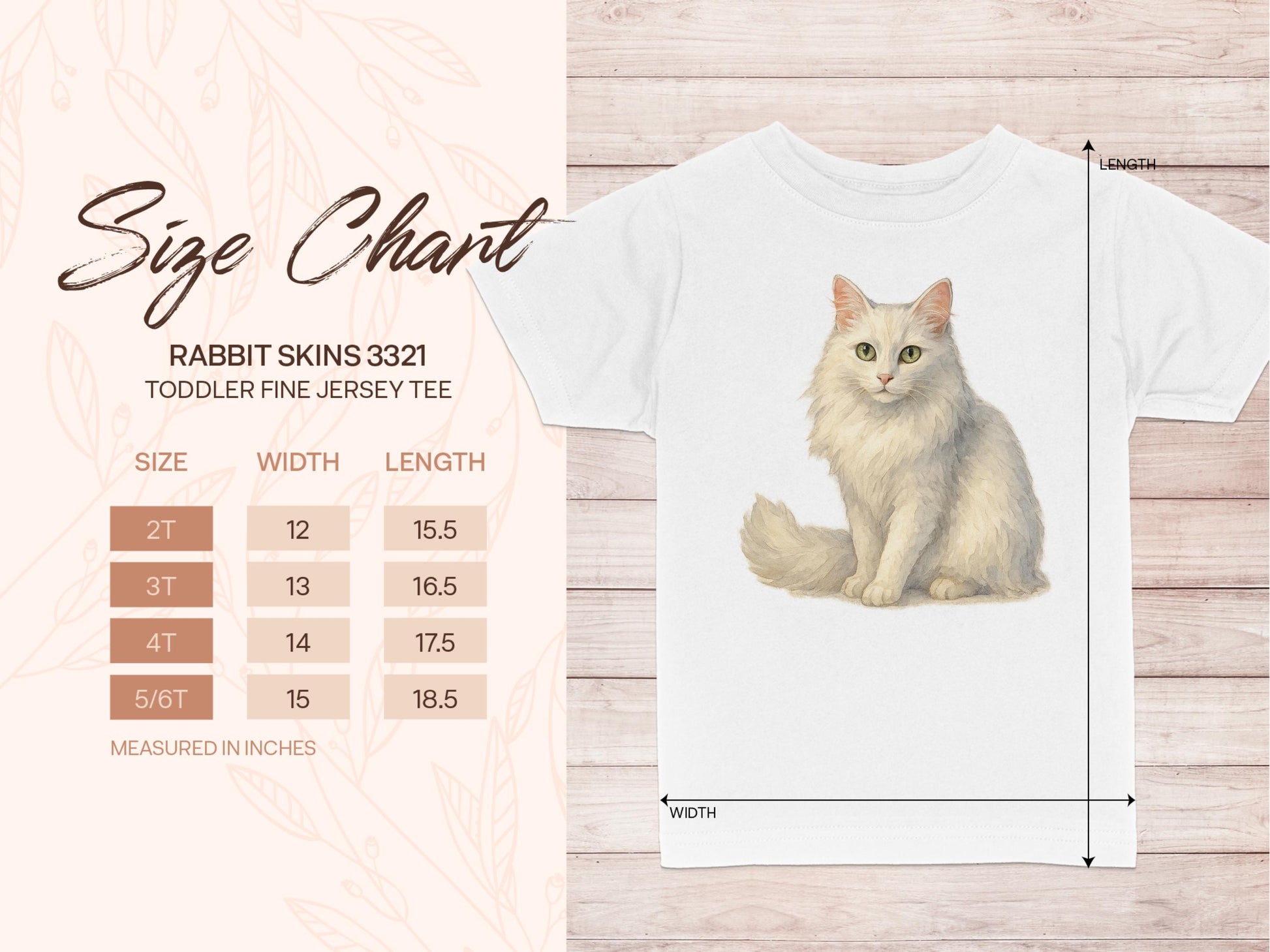 White Toddler Tee with Elegant Cat Illustration product