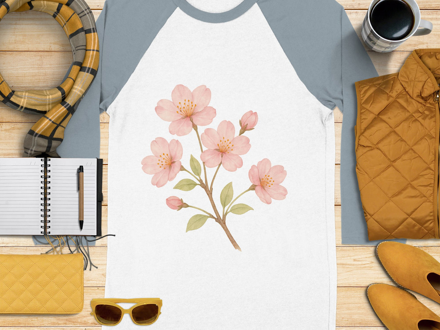 Beautiful Floral Design Graphic Tee Shirt product