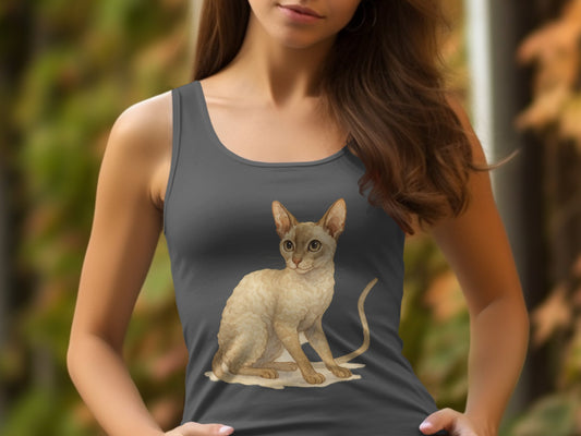 Cute Cat Design Grey Sleeveless Top product type