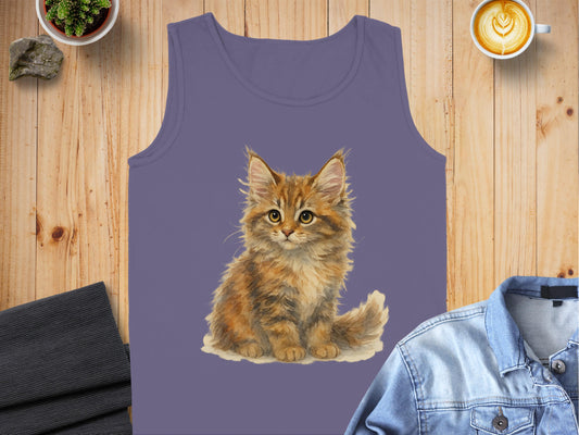 Adorable Kitten Print Sleeveless Top product type
