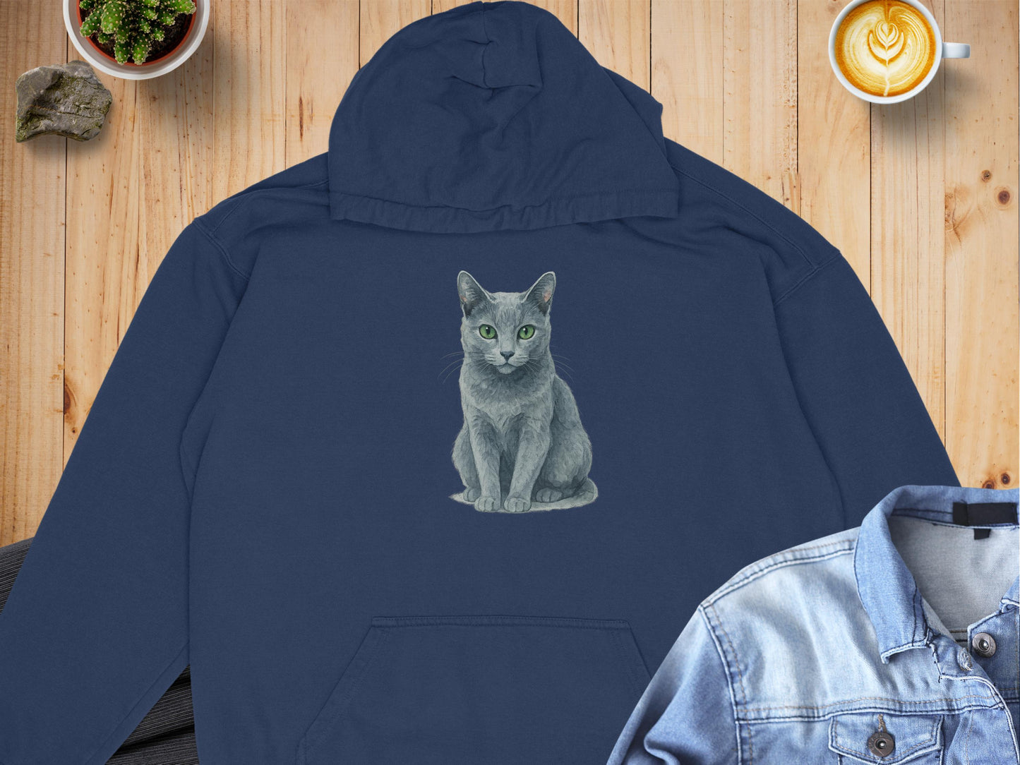 Adorable Feline Illustrated Graphic Hoodie product type