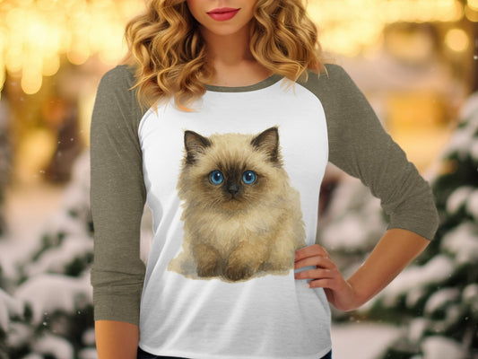 Cute Fluffy Kitten Graphic Printed Shirt product type
