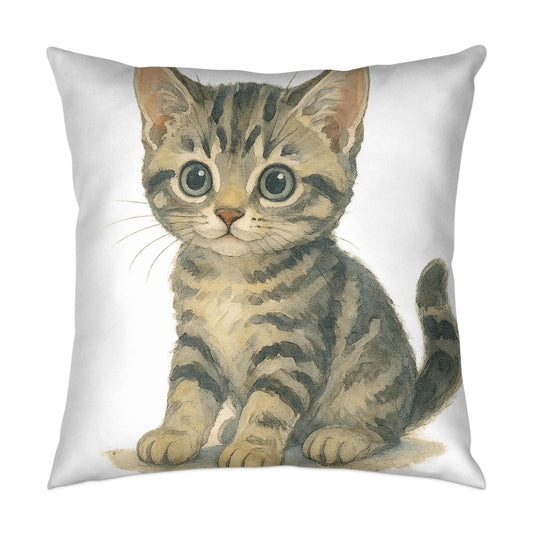 Adorable Striped Kitten Print Cushion Cover product type
