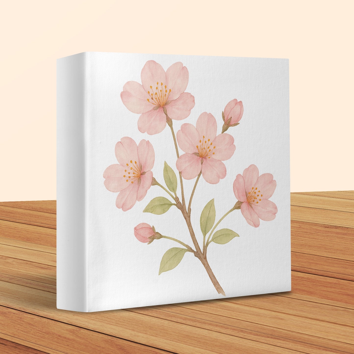 Beautiful Pink Cherry Blossom Floral Art Canvas product