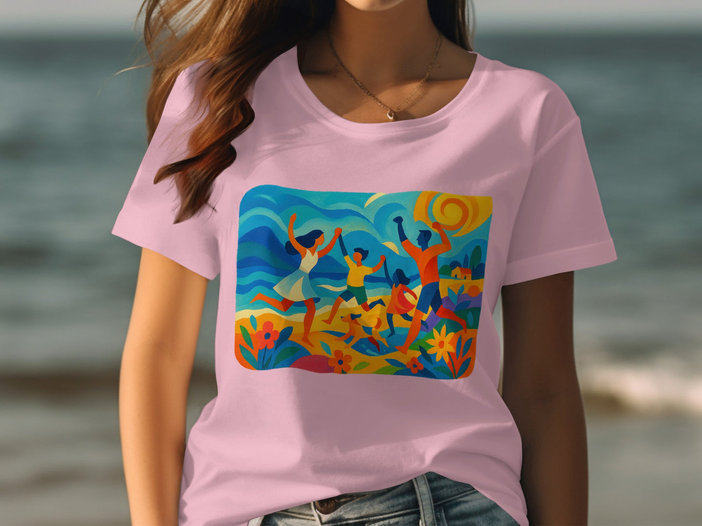 Colorful Beach Day Graphic T-Shirt product type