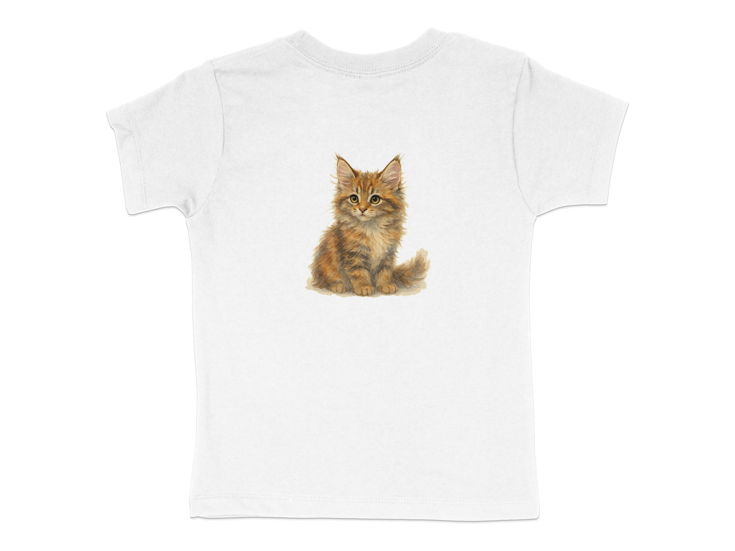 Adorable Kitten Graphic on White Youth T-Shirt product type