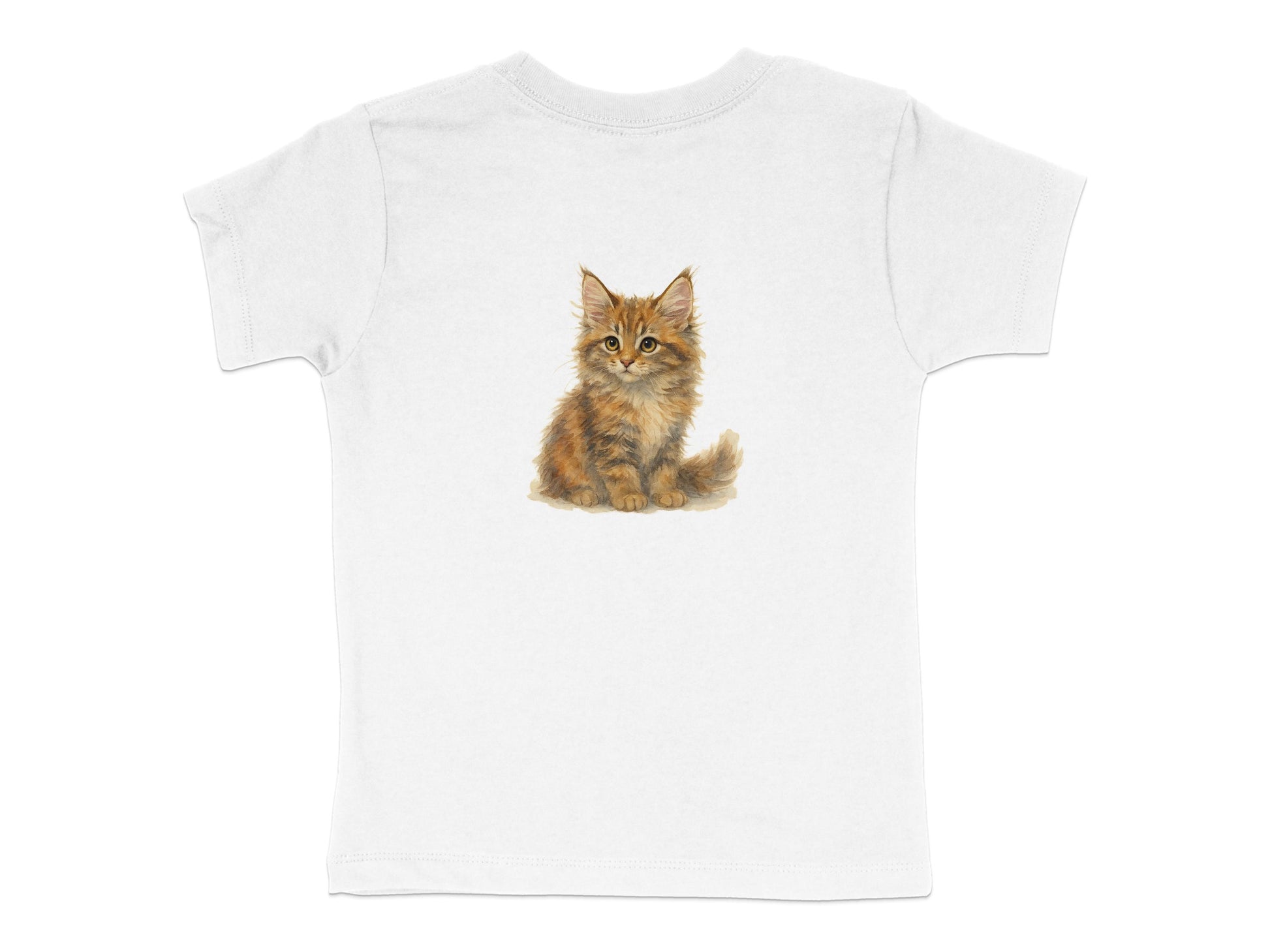 Adorable Kitten Graphic on White Youth T-Shirt product type