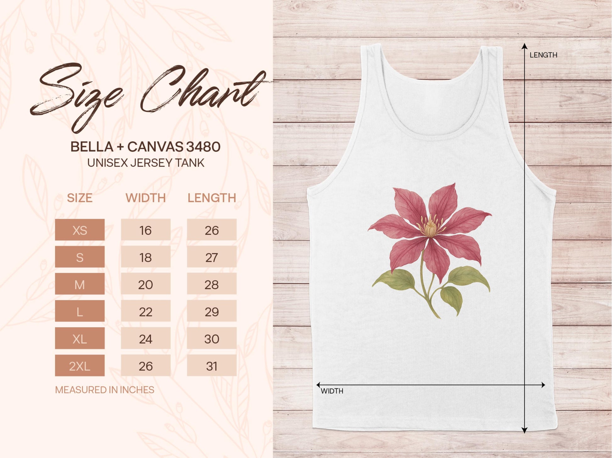 Floral Design Unisex Tank Top Comfortable Fit product type