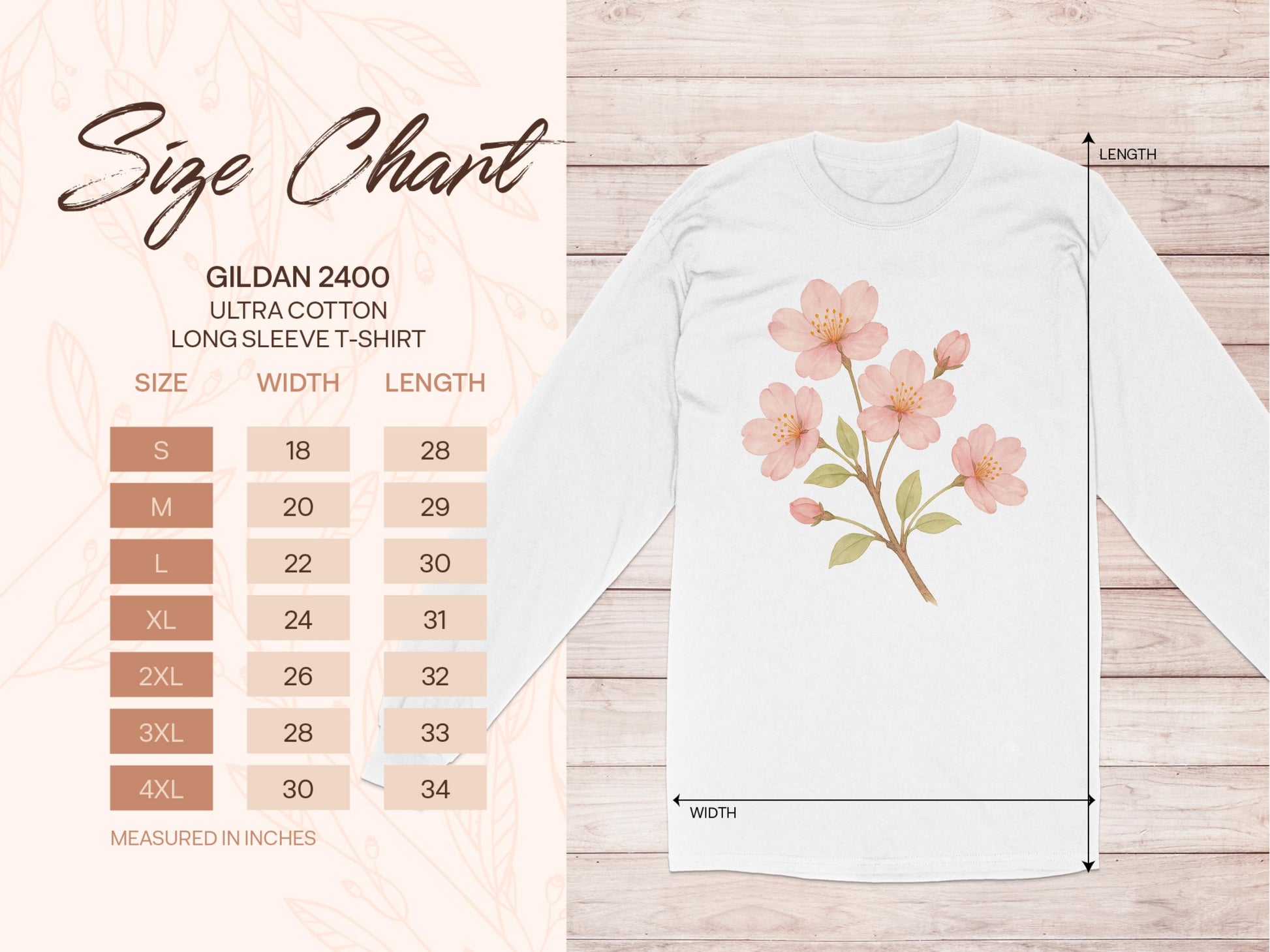 Beautiful Blossom Print Long Sleeve T-Shirt product