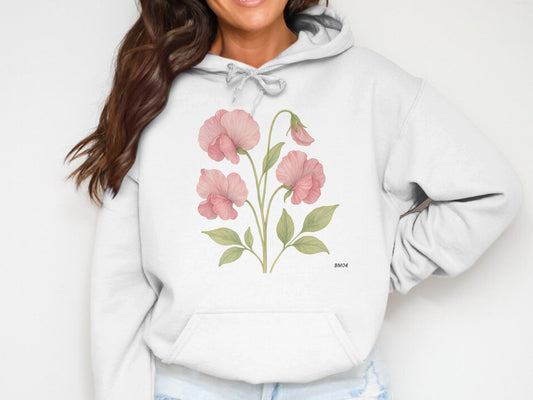 Delicate Floral Design Cozy Hoodie product