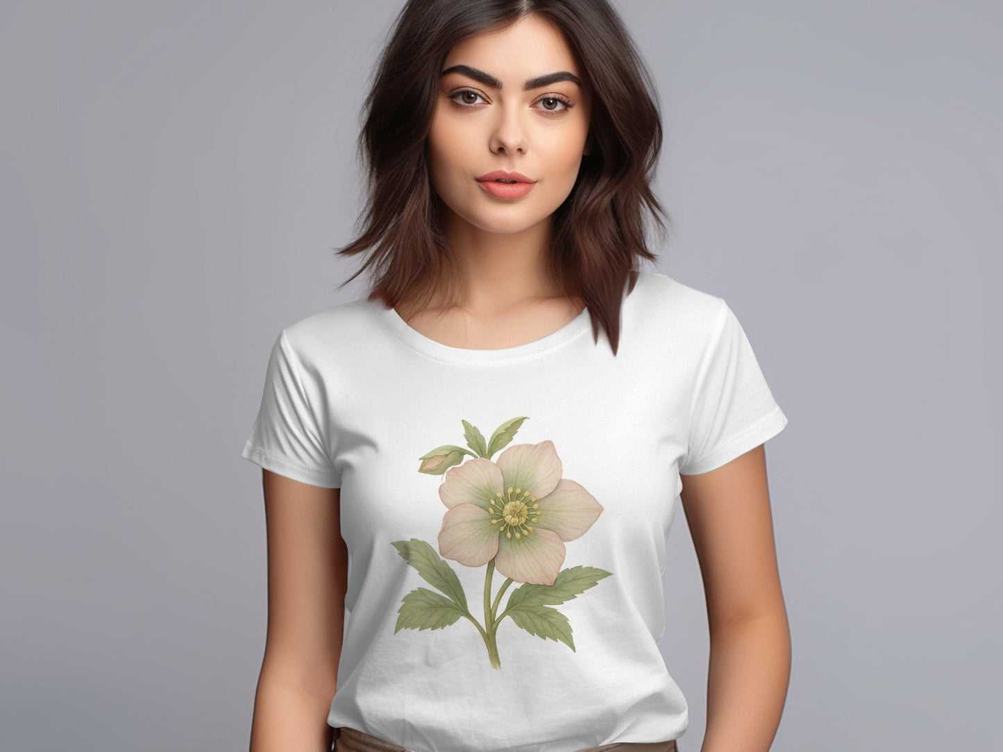Elegant Floral Design with Pastel Bloom T-shirt