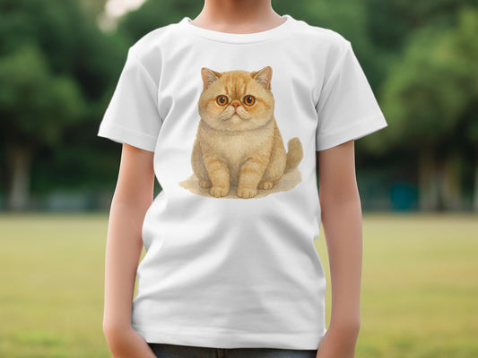 Adorable Orange Cat Graphic Print T-Shirt product