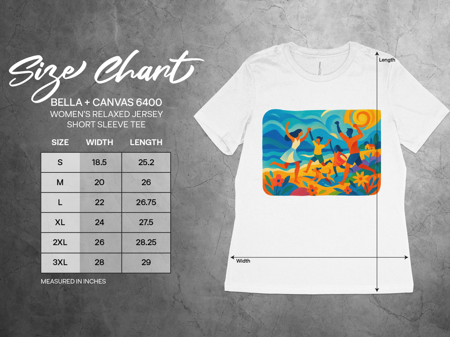 Vibrant Beach Scene Graphic Design Short Sleeve Tee product