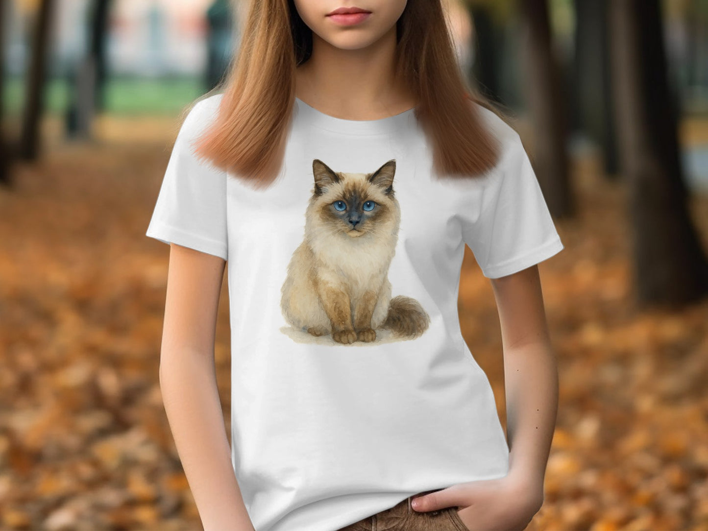 Cute Blue-Eyed Ragdoll Cat Graphic Tee product