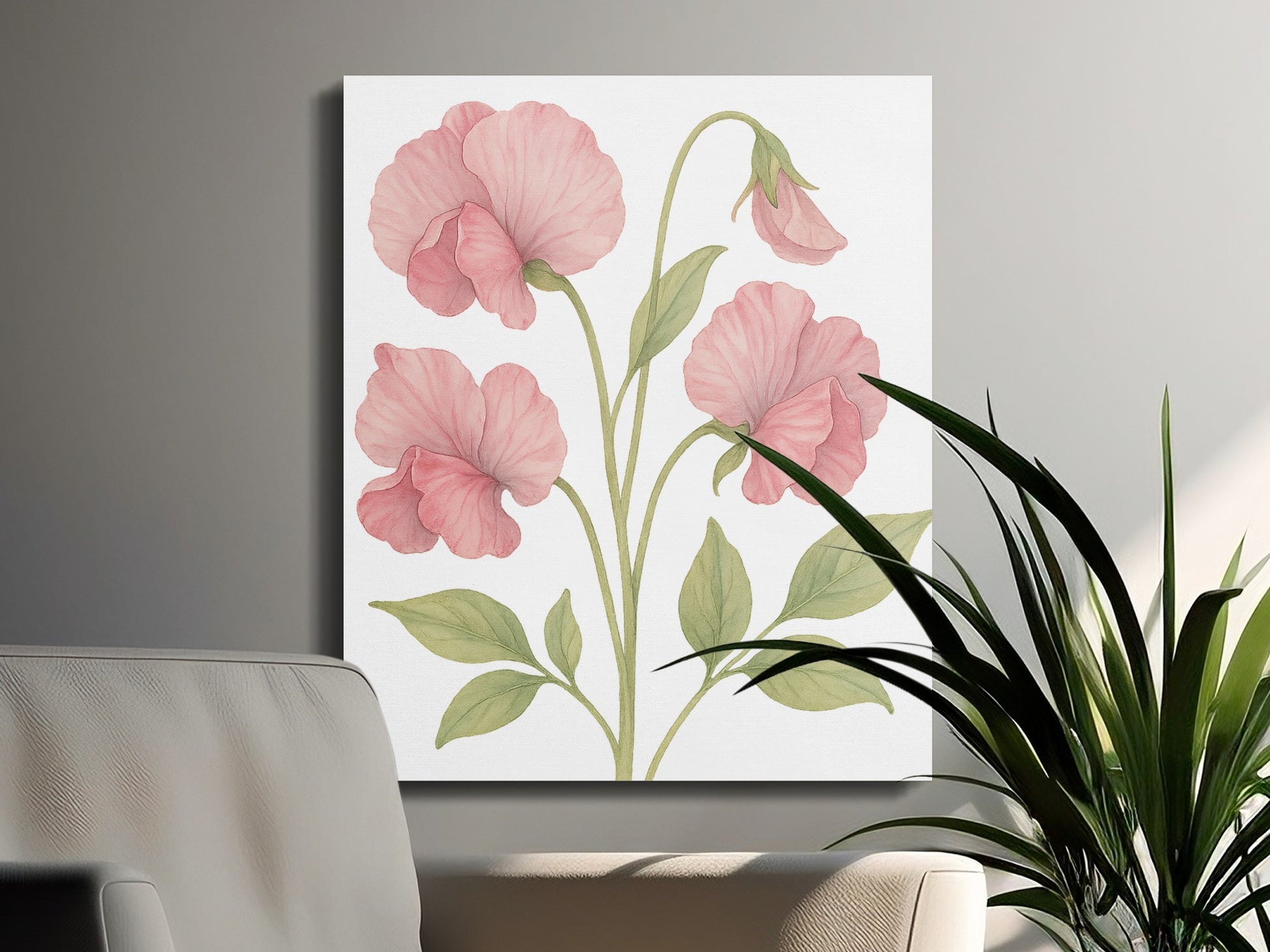 Floral Art Print Sweet Pea Botanical Wall Decor product type