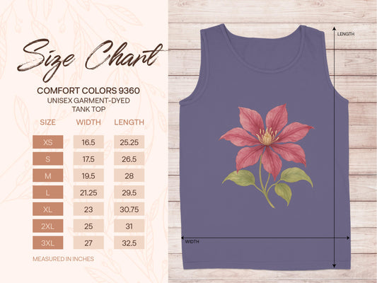 Floral Graphic Unisex Garment-Dyed Tank Top product type