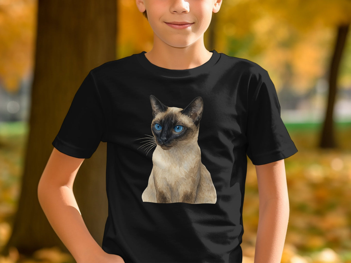 Siamese Cat with Blue Eyes Graphic T-shirt product