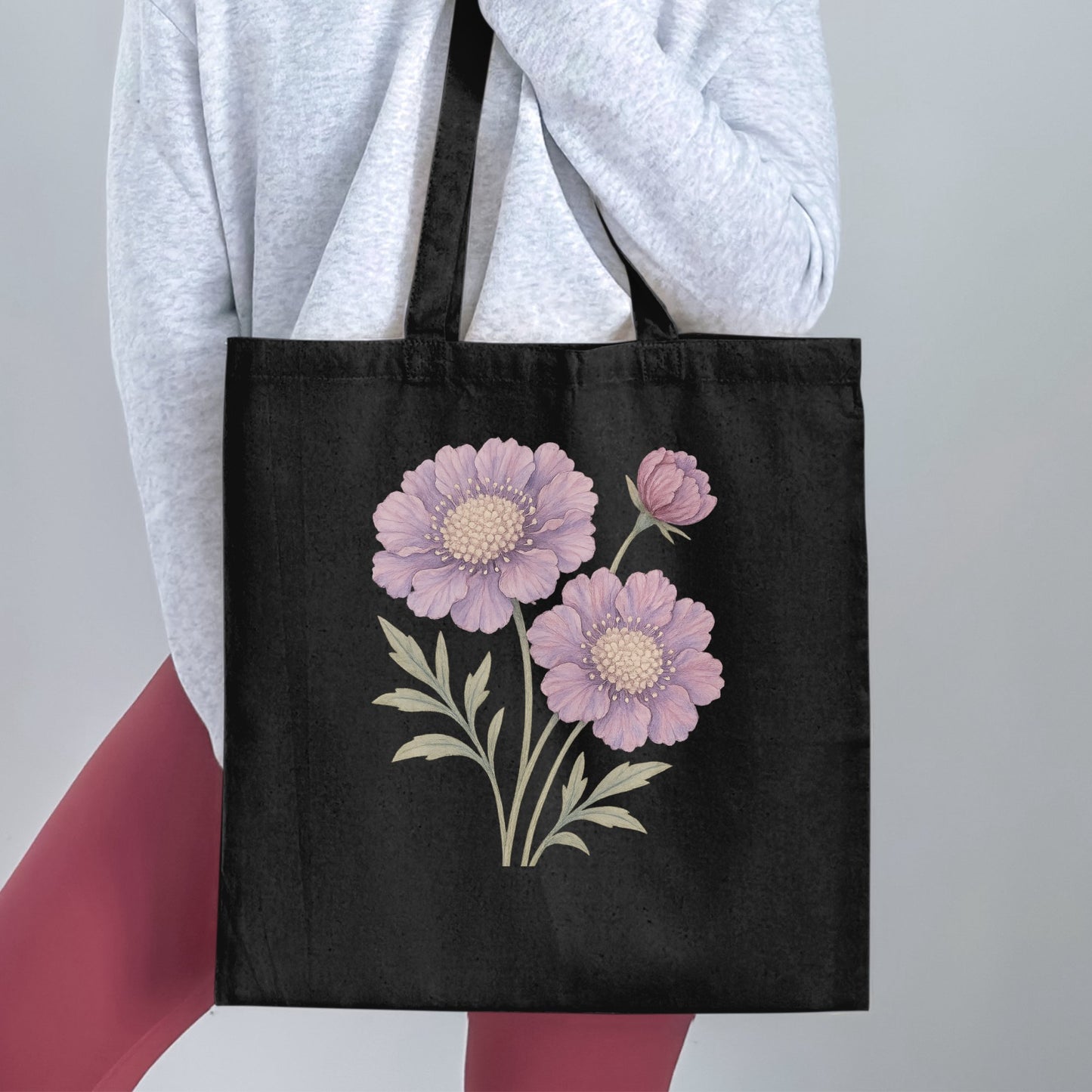 Floral Design Tote Bag with Pink Blossoms product type