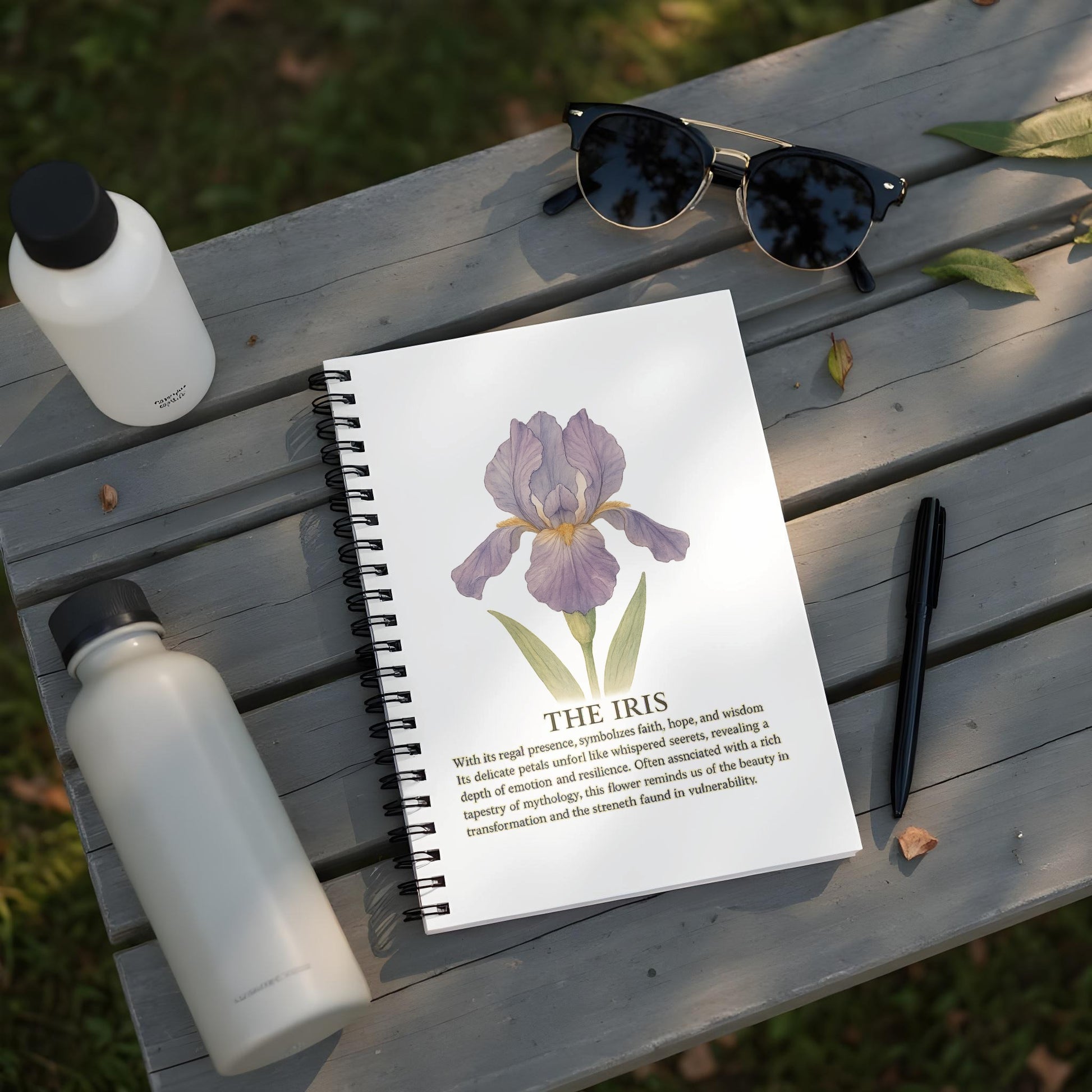 Iris Themed Spiral Bound Notebook Product
