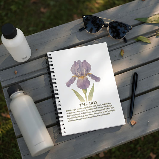 Iris Themed Spiral Bound Notebook Product