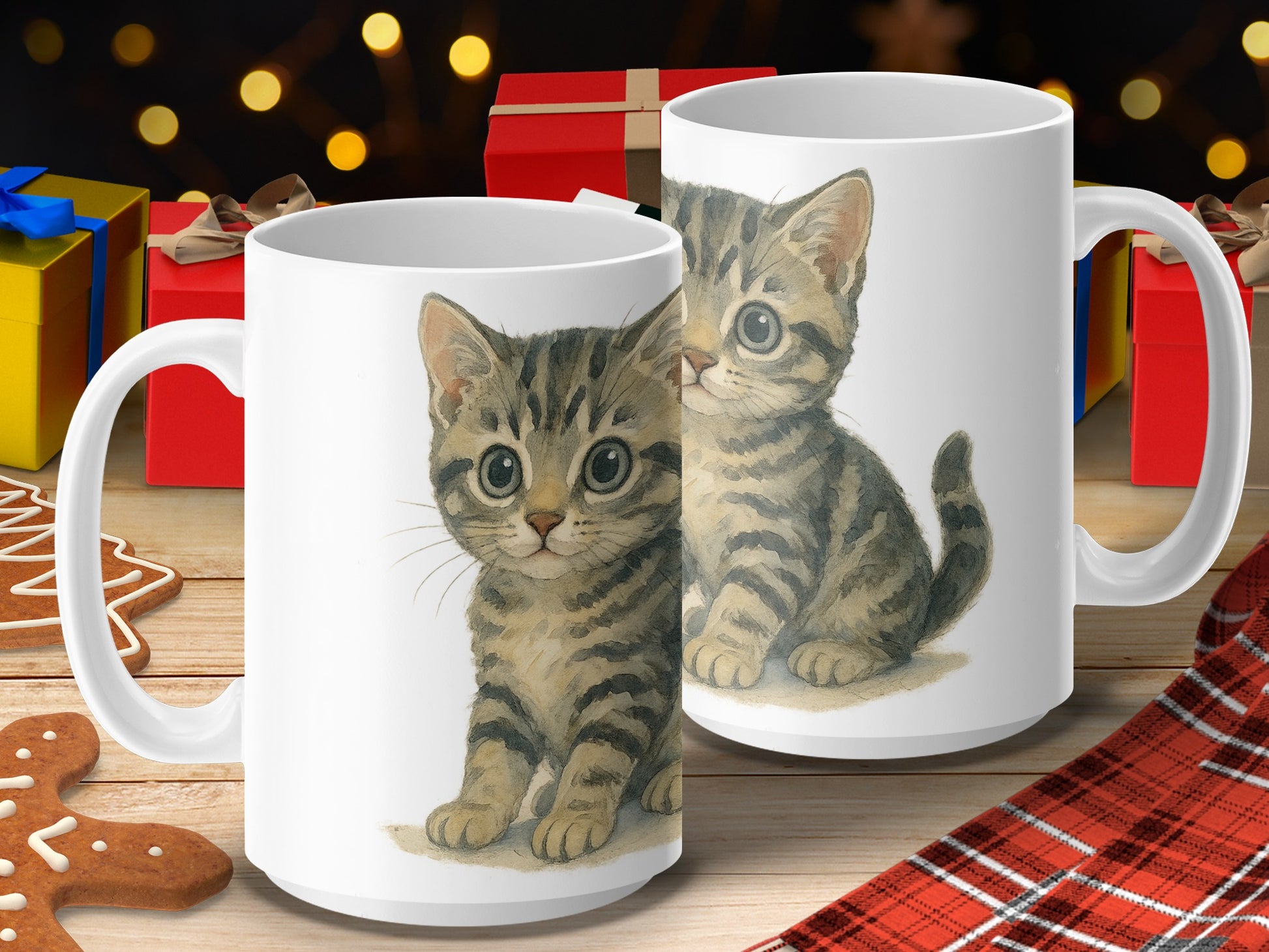 Adorable Gray Tabby Kitten Decorative Mug product