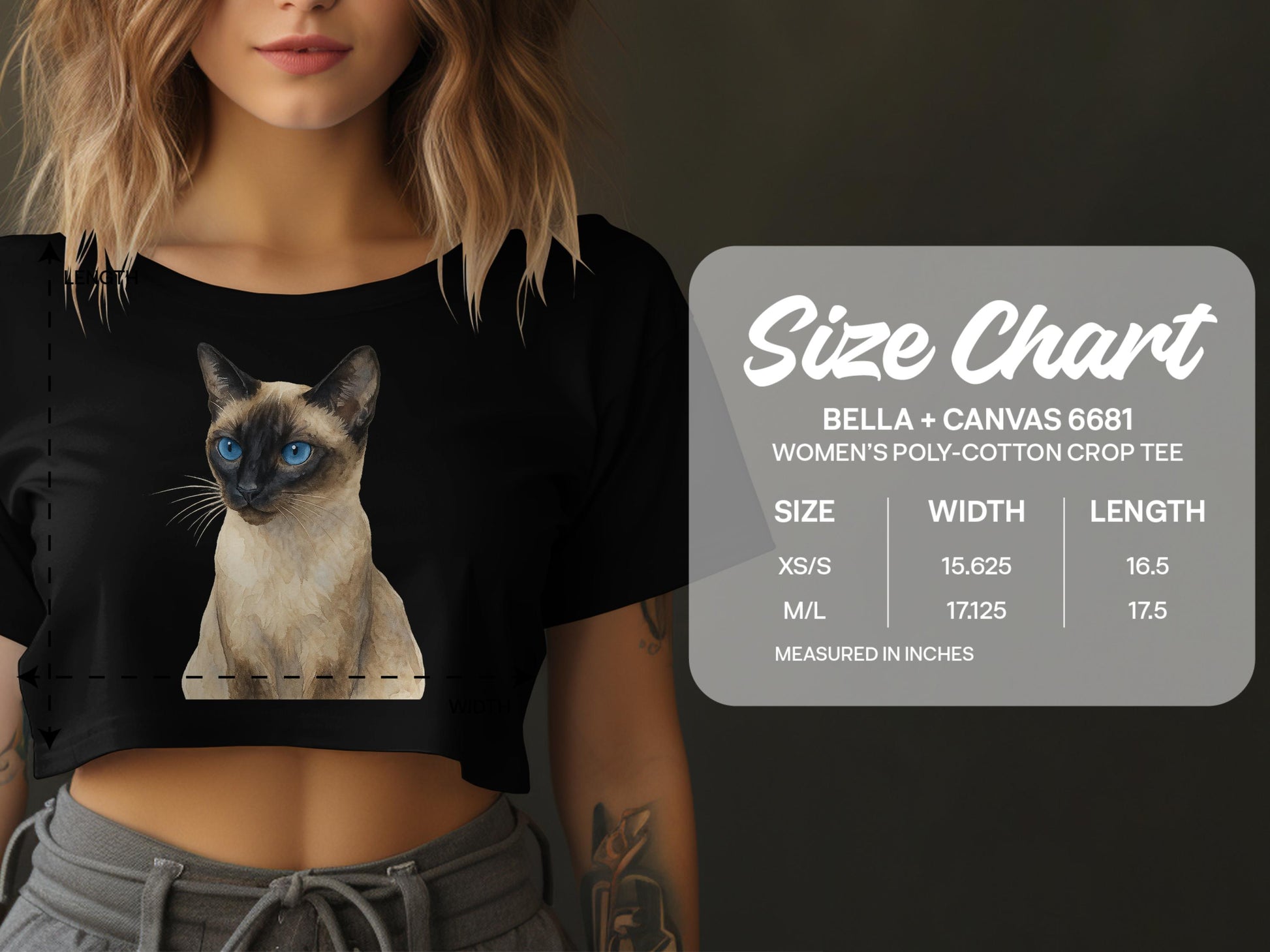 Beautiful Cat Design Women's Crop Tee product