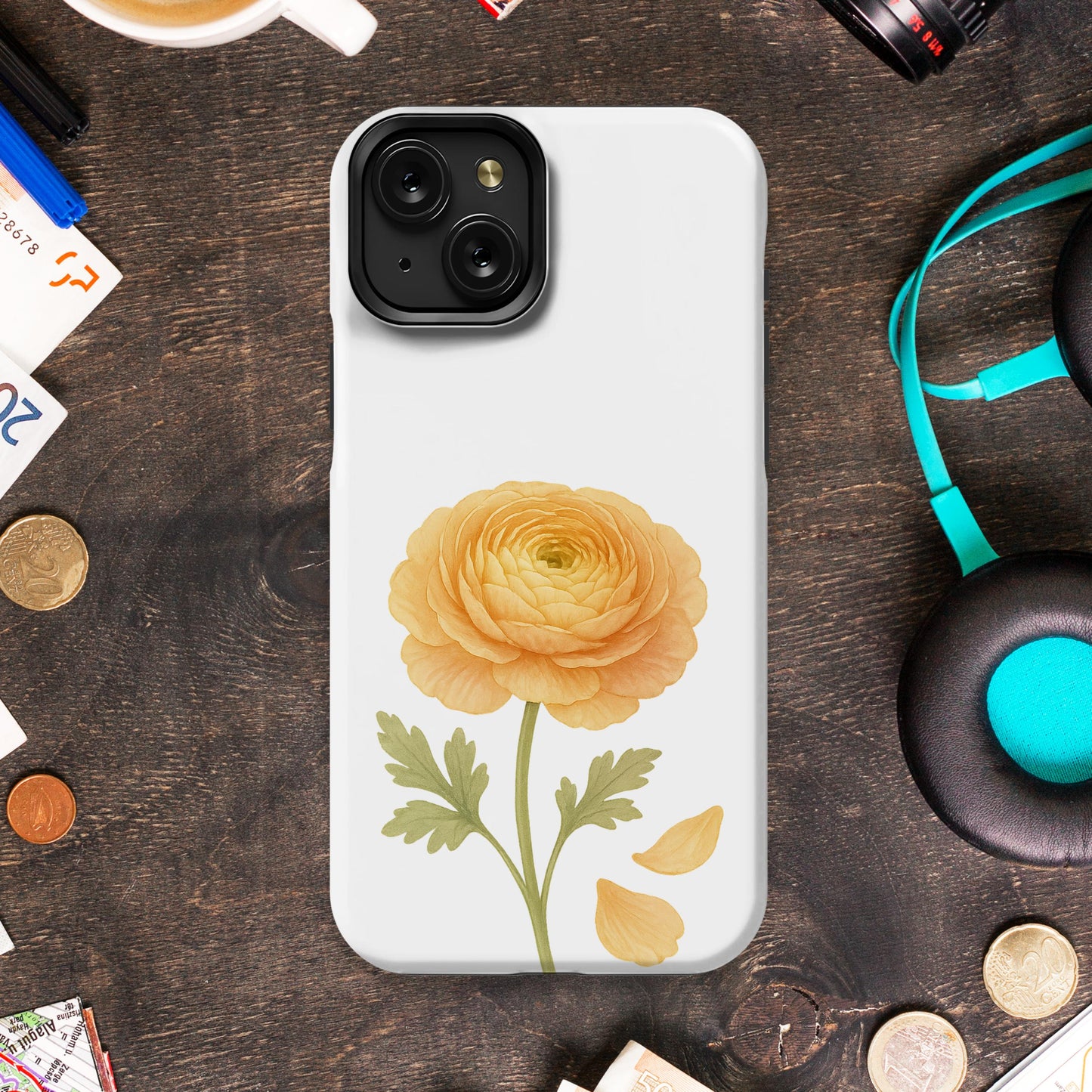 Yellow Floral Design Hard Case Phone Cover product
