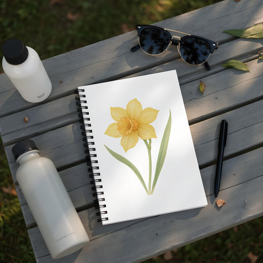 Beautiful Yellow Daffodil on Spiral Notebook product