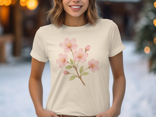 Floral Blossom Design Short Sleeve Shirt product type