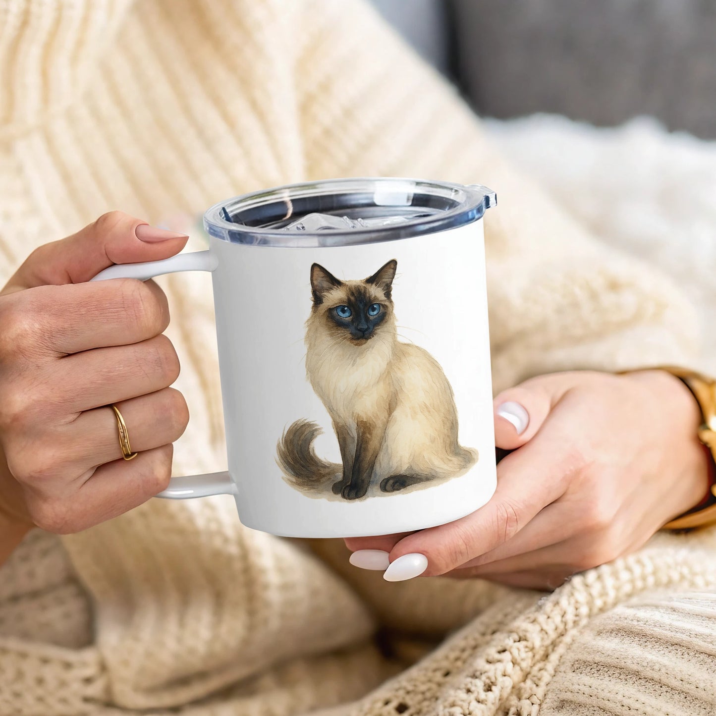 Himalayan Cat Illustration Travel Mug product