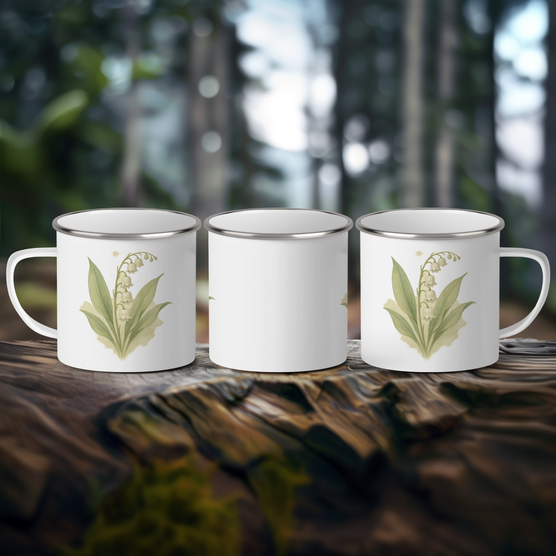 Botanical Print Enamel Mug perfect for outdoors product