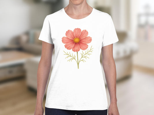 Floral Pink Cosmo Graphic Tee Short Sleeve T-Shirt product