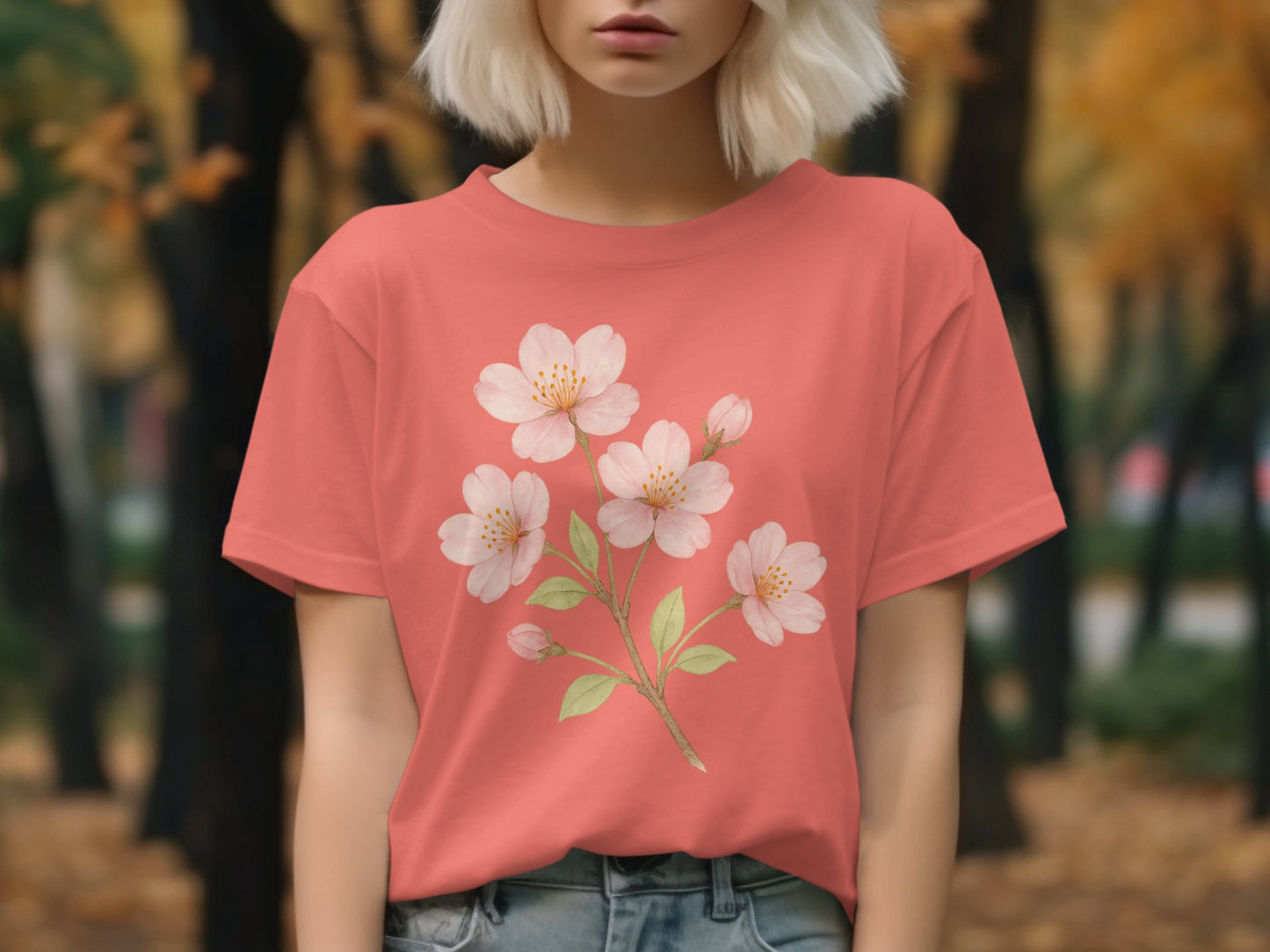 Beautiful Floral Design Unisex Casual T-Shirt product