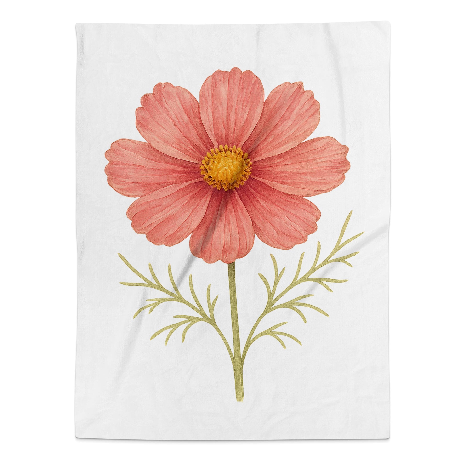 Vibrant Pink Flower Illustration Tapestry product type